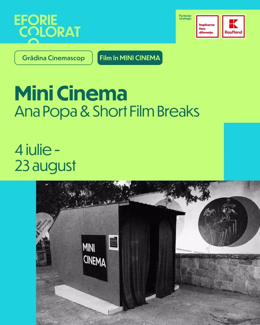Eforie colorat 4 iulie 2026. Mini cinema Eforie colorat 4 iulie 2026. Mini cinema