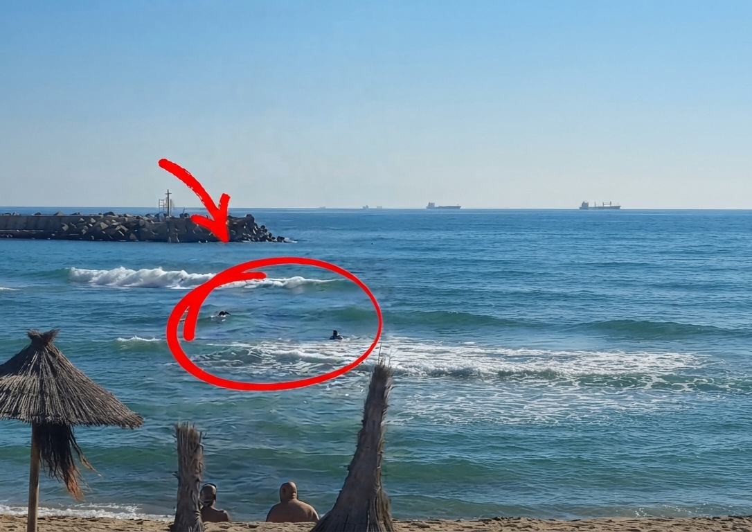 Turist din Arad, salvat în ultima clipă pe plaja Belona din Eforie