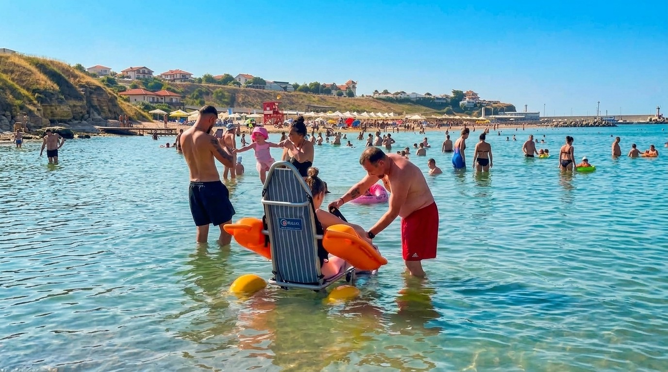 Litoral accesibil: 18 plaje din România adaptate pentru persoanele cu dizabilități
